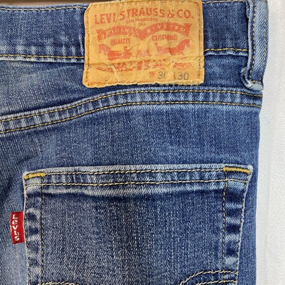 Vintage Levis 557 Jeans Mens W30 L30 Straight Fit  Blue Denim - Picture 4 of 11